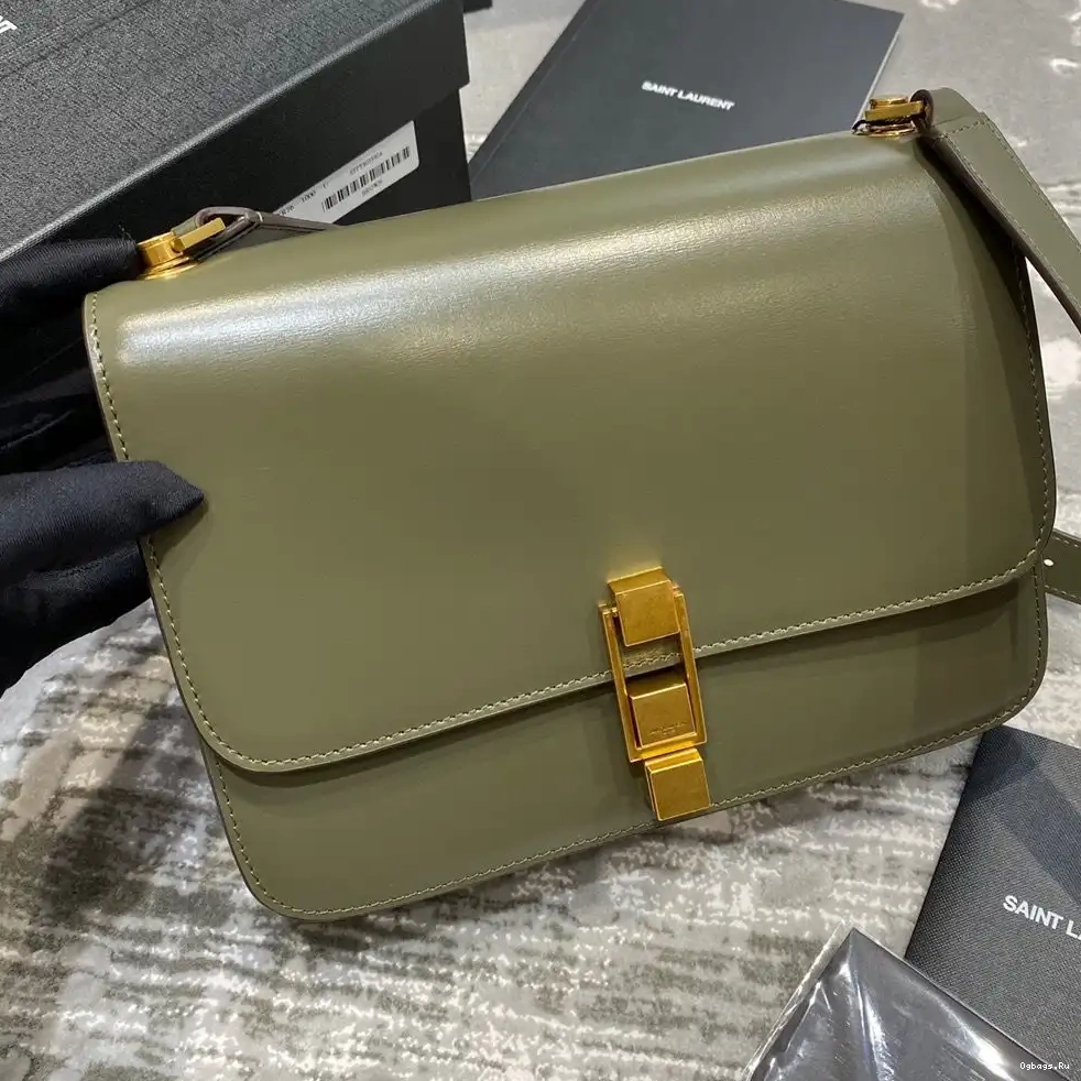 LEATHER IN CARRE SATCHEL SMOOTH LOULOU YSL 0528
